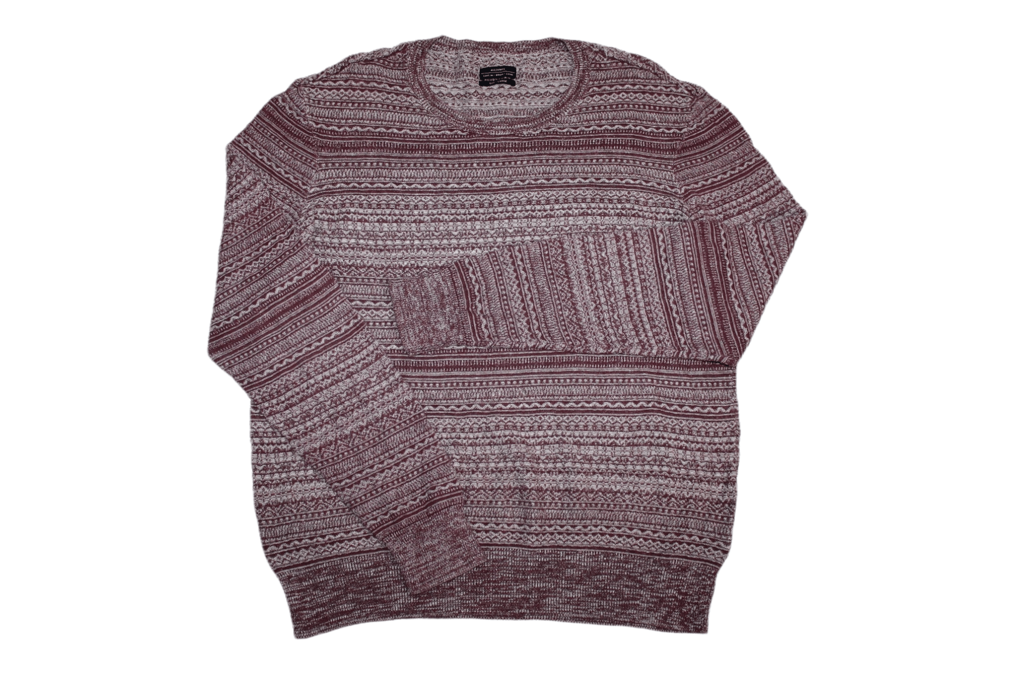 Allsaints Allsaints Halsey Crew Native Pattern Lin Blend Knit Jumper Size US XL / EU 56 / 4 - 1 Thumbnail