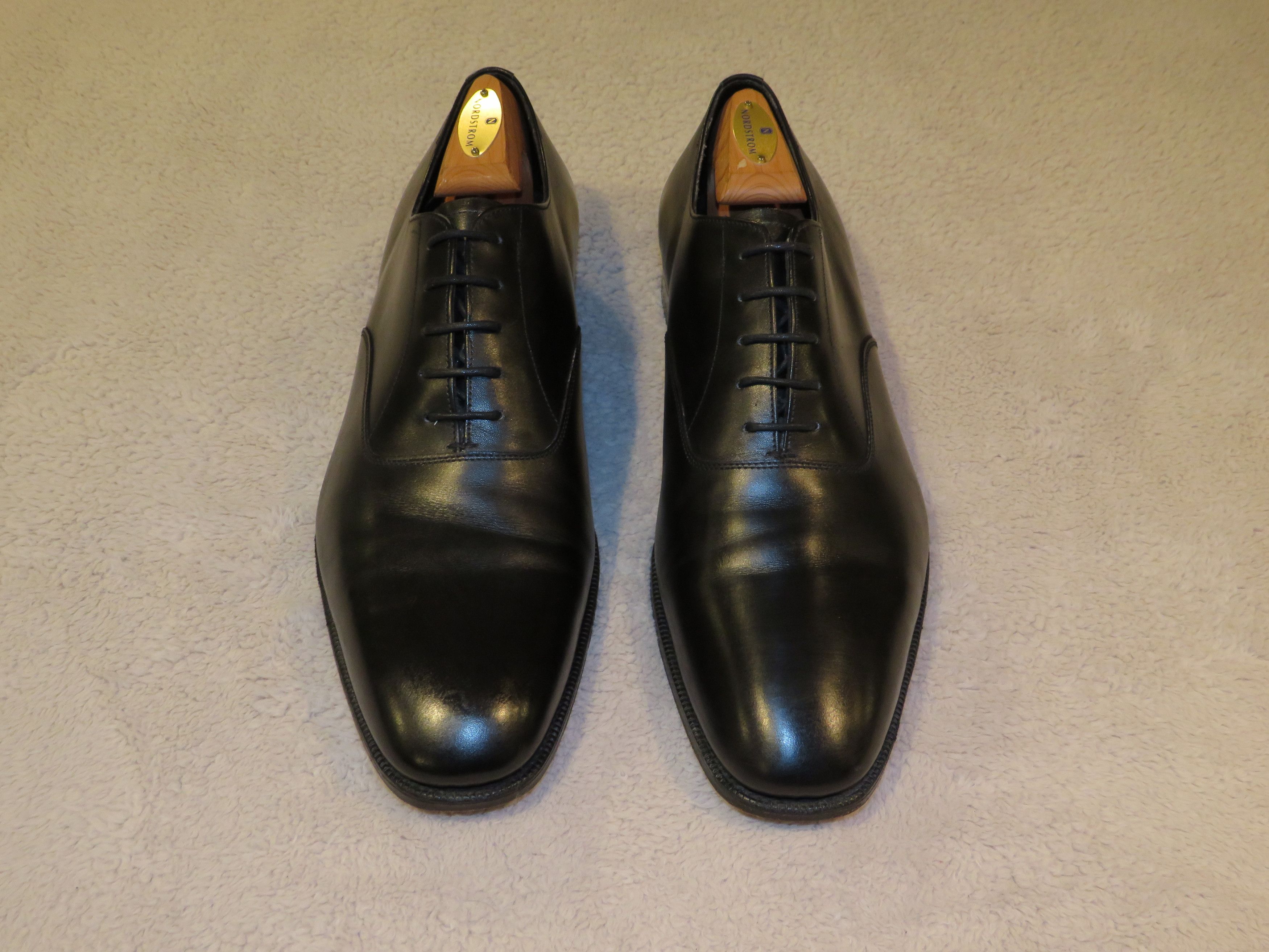 Edward Green × Ralph Lauren Purple Label Black Leather Oxfords 12D 
