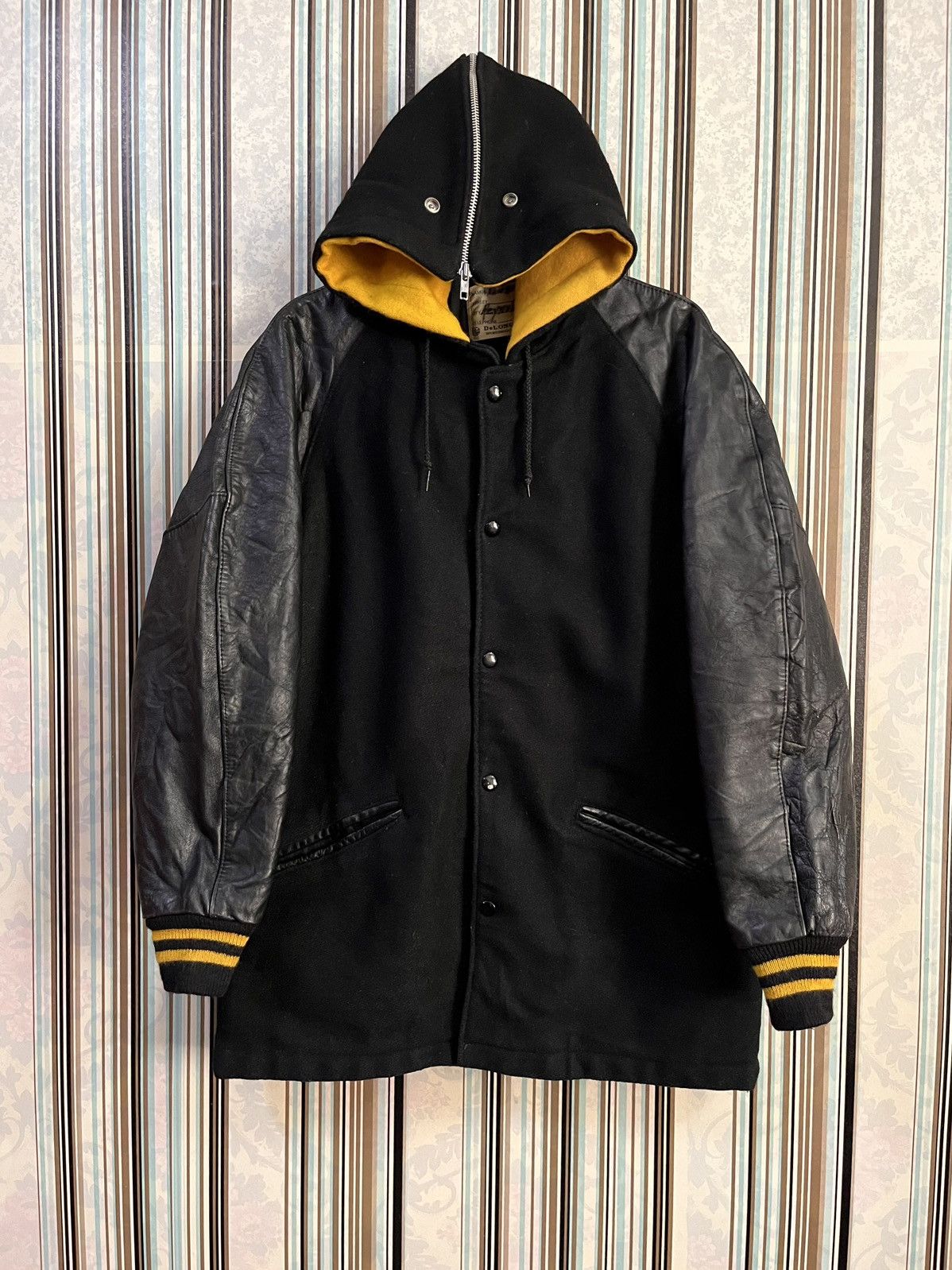 Delong 1990s delong hoodies sportswear letterman #C4 Size US M / EU 48-50 / 2 - 1 Thumbnail