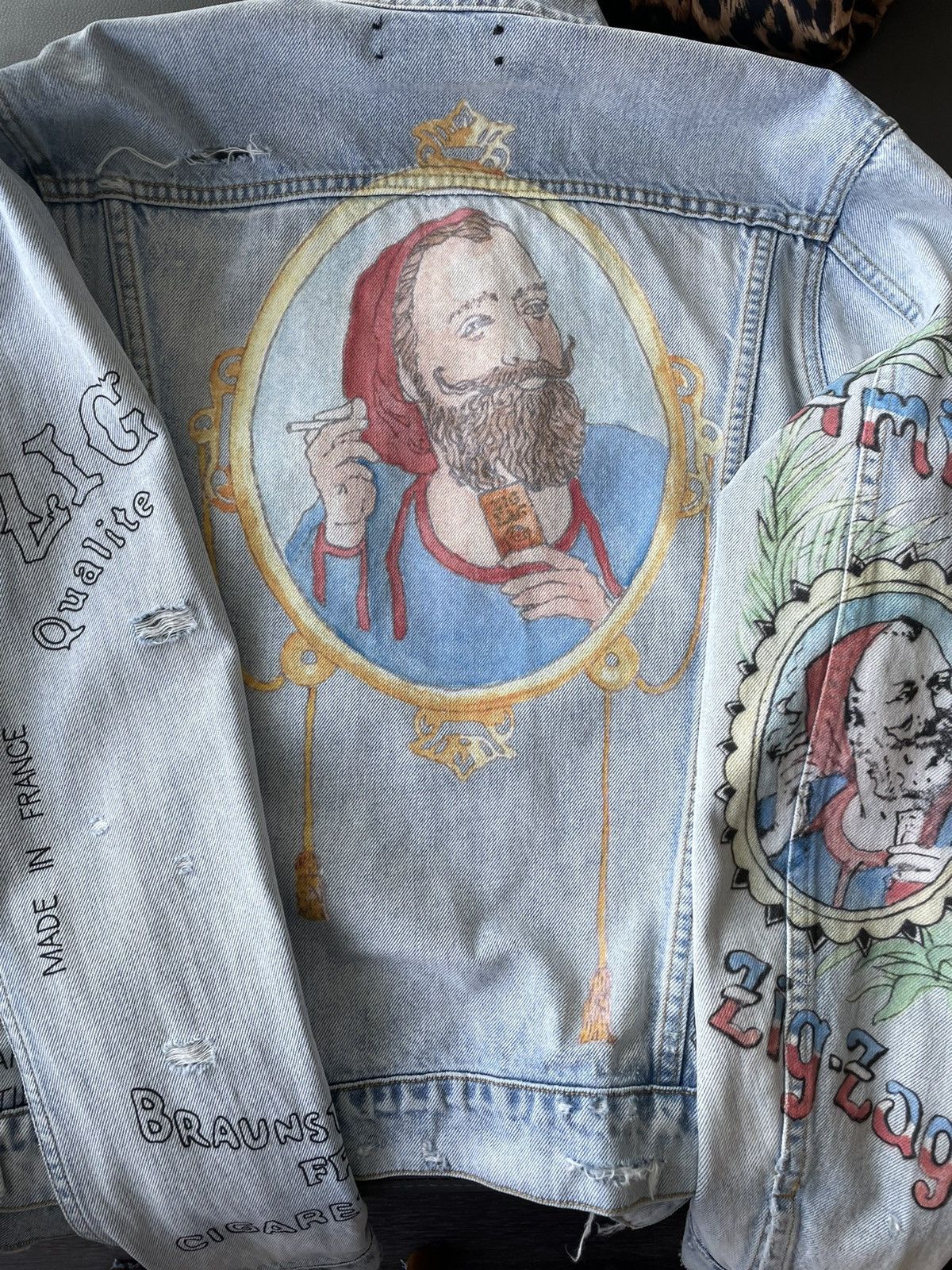 Amiri $1,900 Value Runway Limited Zig Zag Denim Trucker Jacket Size US L / EU 52-54 / 3 - 10 Thumbnail