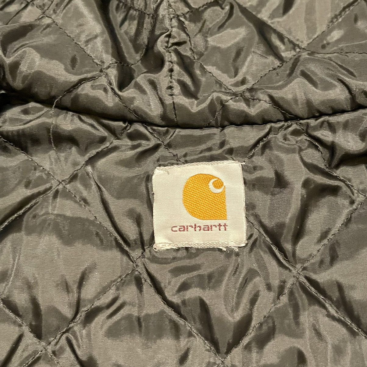 Carhartt × Vintage VINTAGE CARHARTT NAVY PAINT STAIN HOODIE! Size US XL / EU 56 / 4 - 7 Thumbnail