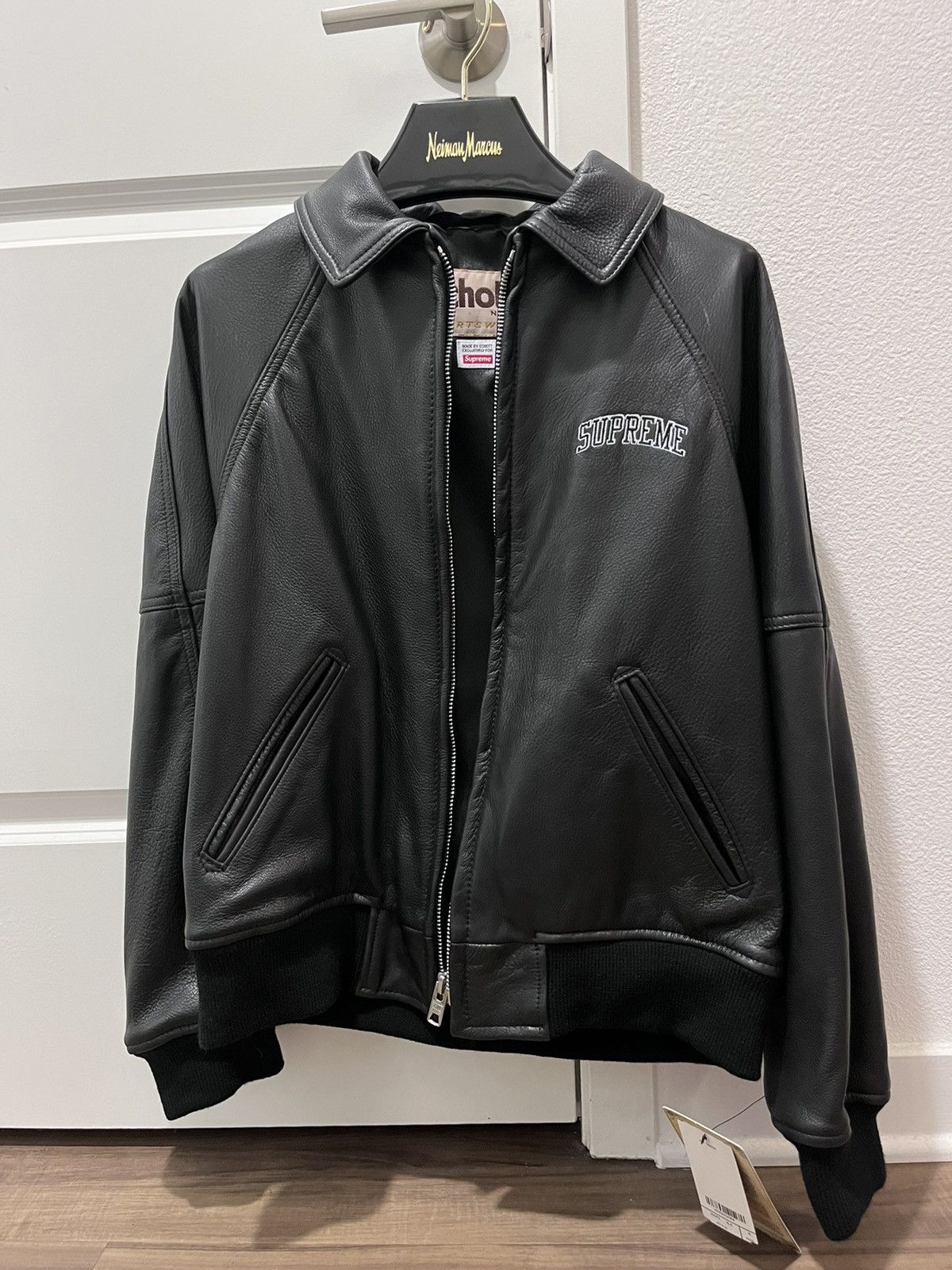 Supreme, Jackets & Coats, Supreme Schott Martin Wong 8 Ball Leather Jacket