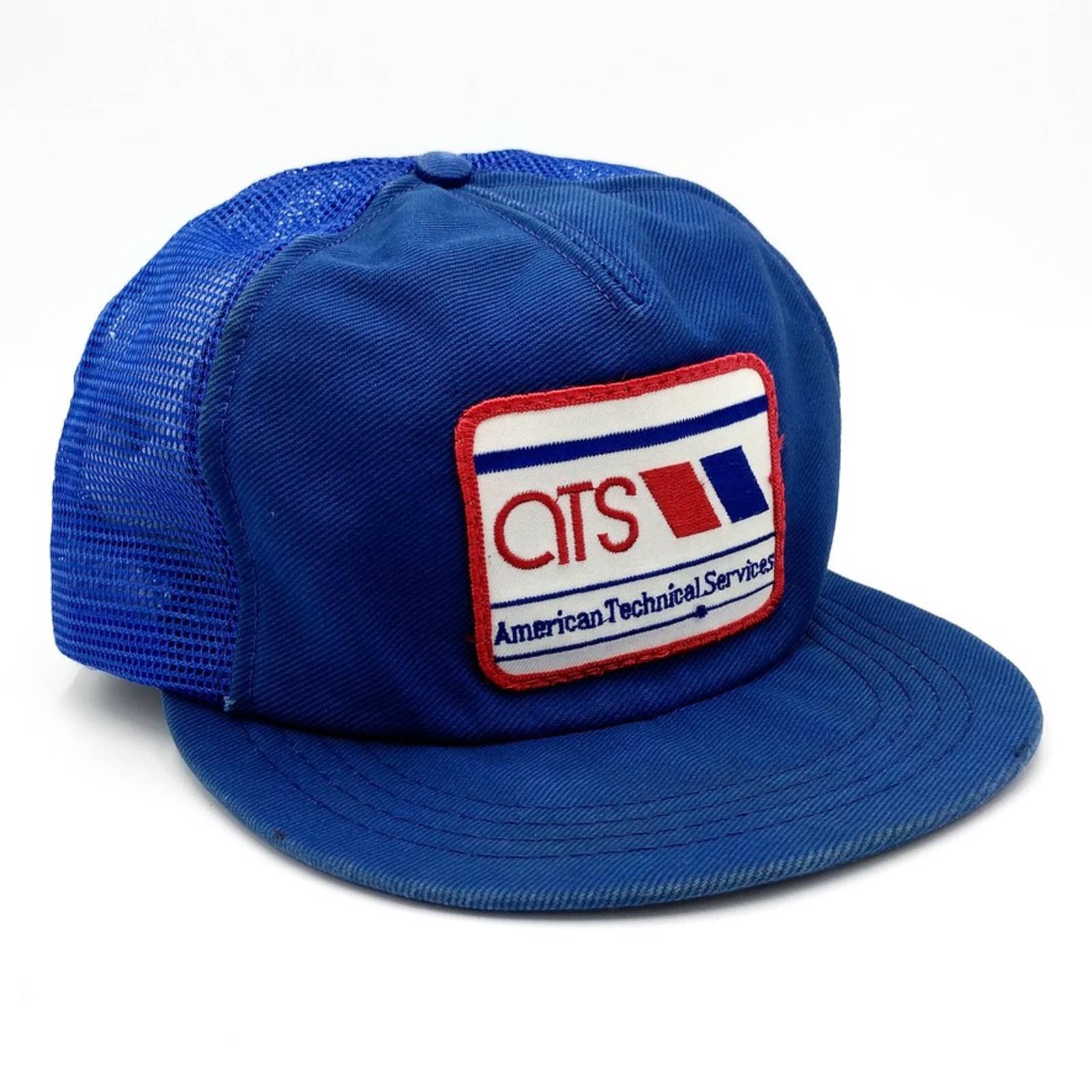 Vintage ATS American Technical Services Trucker Mesh Hat USA