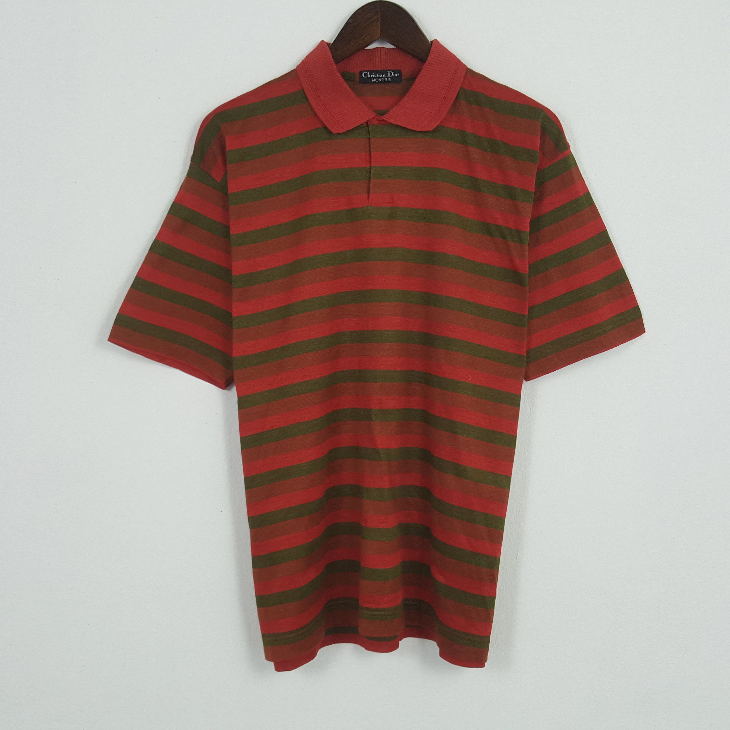 Vintage Christian Dior Monsieur Striped Collar Shirt