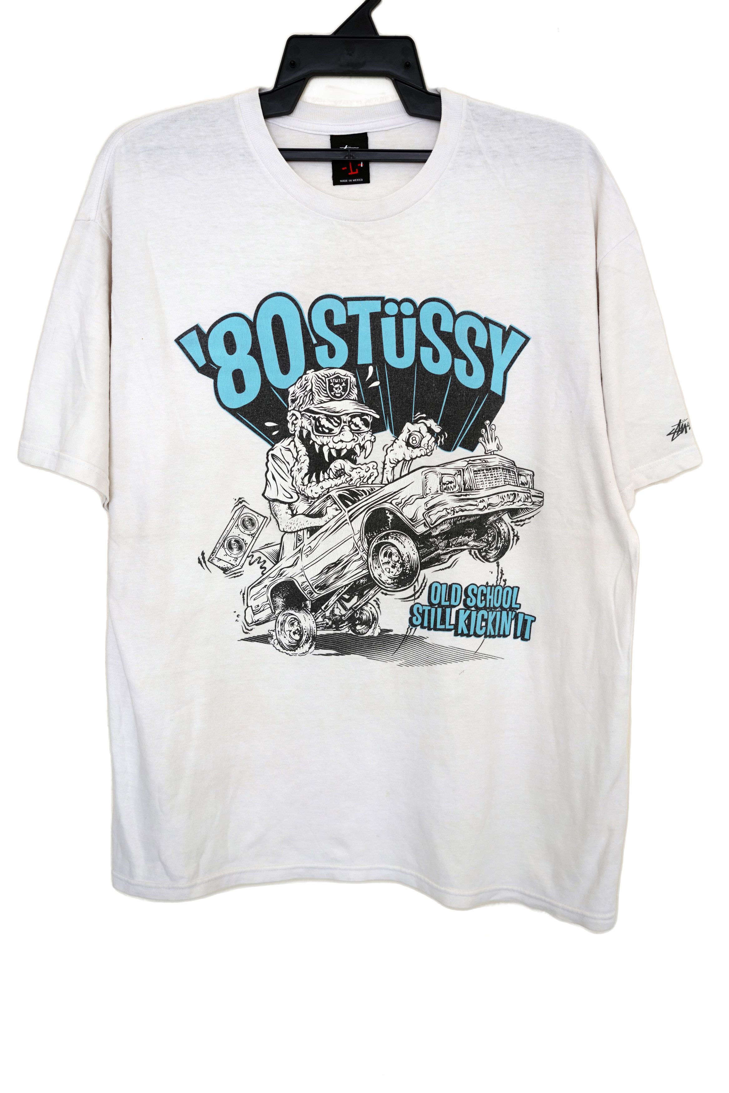 【OLD STUSSY】Stussy Old Skool Still Kickin' It Tee Stussy Mexican OLD SKOOL STILL KICKIN IT Front Print T Shirt