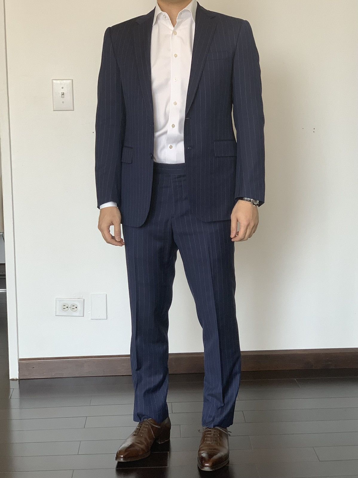 Ralph Lauren Black Label スーツ 40S ストライプ Ralph Lauren Black Label スーツ 40S ストライプ