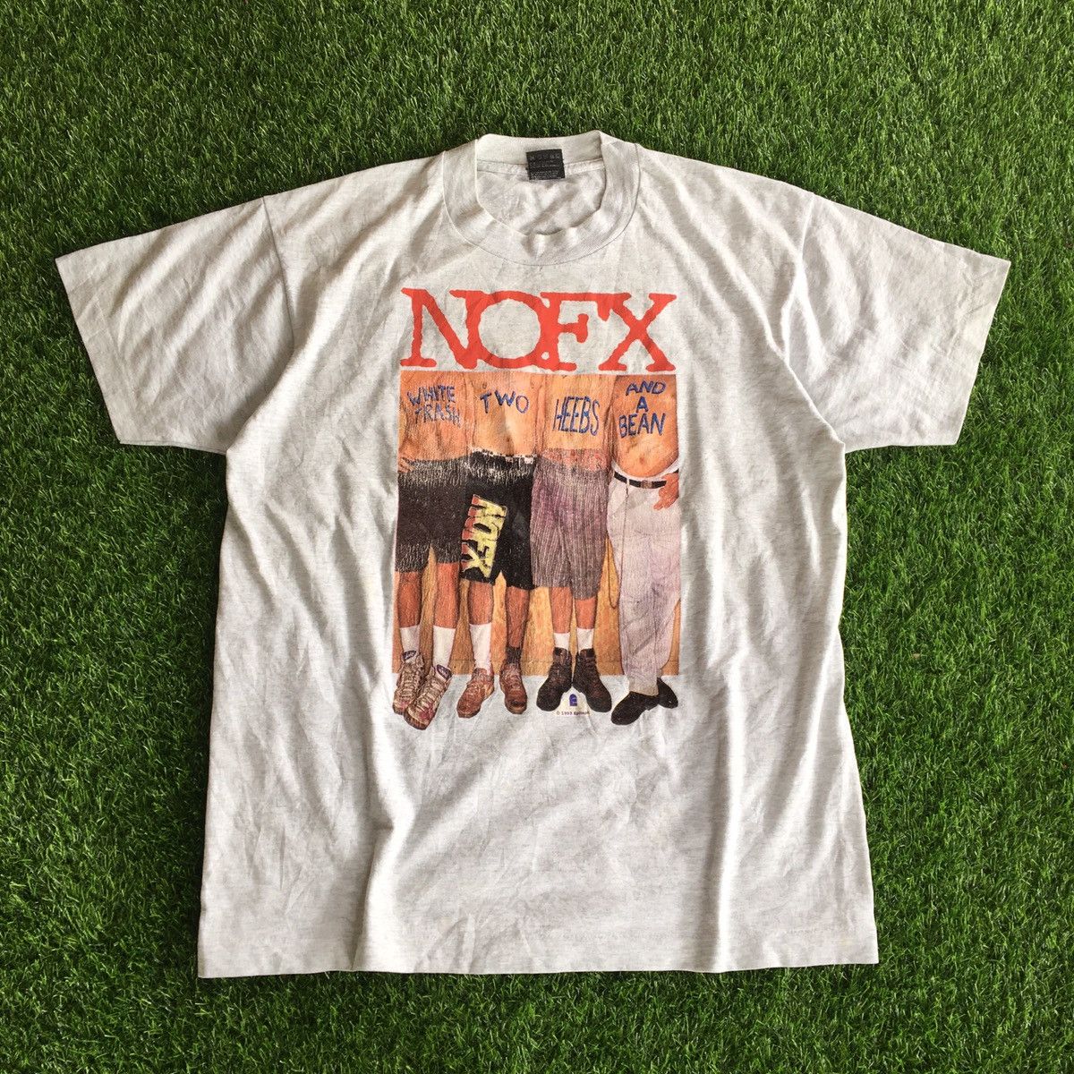 Band Tees × Vintage RARE‼️Vintage 1993 NOFX FAT WRECK CHORDS Band T-shirt Size US L / EU 52-54 / 3 - 1 Thumbnail