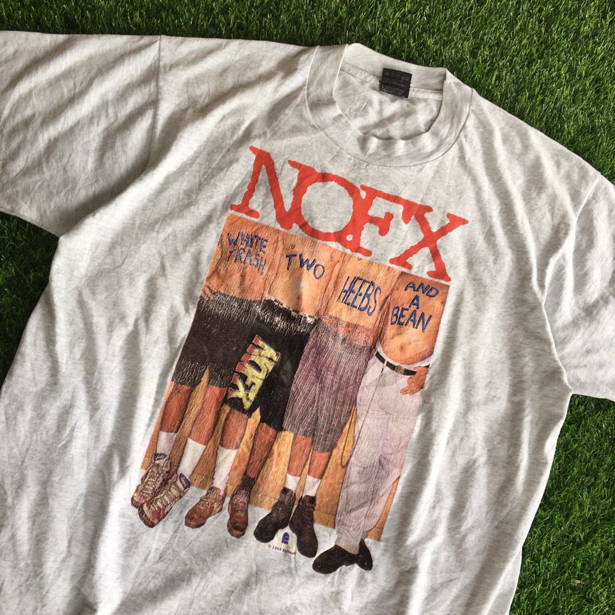 Band Tees × Vintage RARE‼️Vintage 1993 NOFX FAT WRECK CHORDS Band T-shirt Size US L / EU 52-54 / 3 - 3 Thumbnail