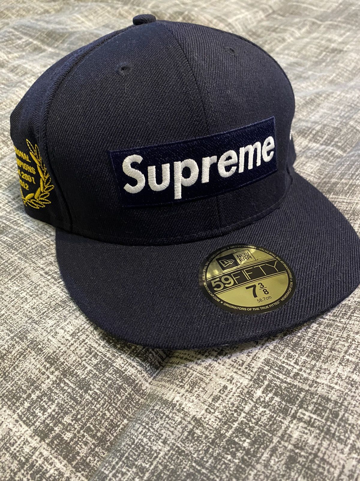 キムタク着 Supreme Box Logo New Era 黒 7 3/8 - キャップ