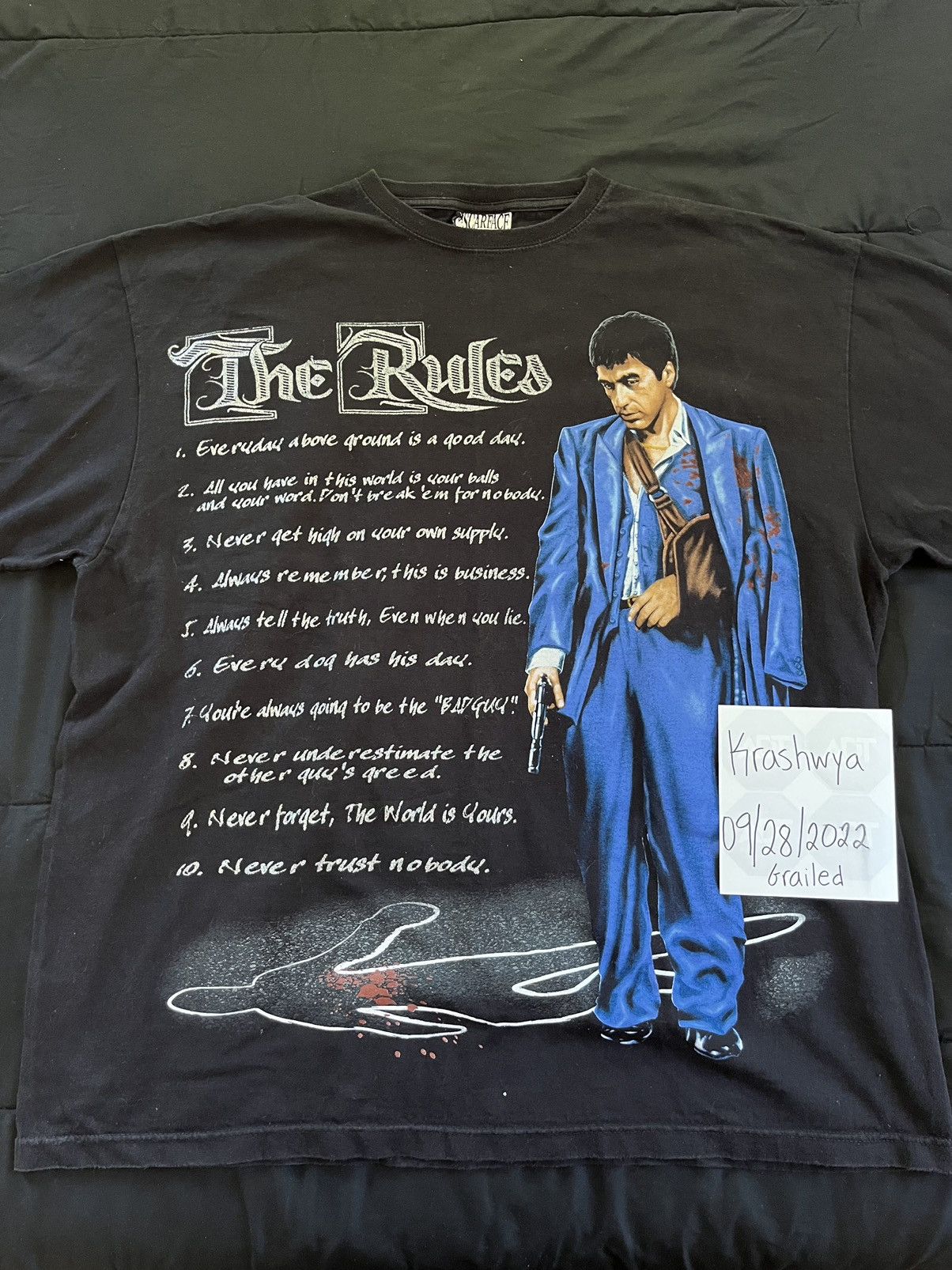 Vintage Scarface “The Rules” T Shirt Grailed