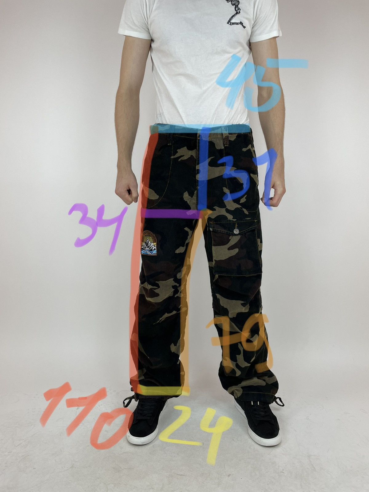 Other VSCT Camouflage Velvet corduroy cargo pants multi pockets Size US 34 / EU 50 - 20 Thumbnail