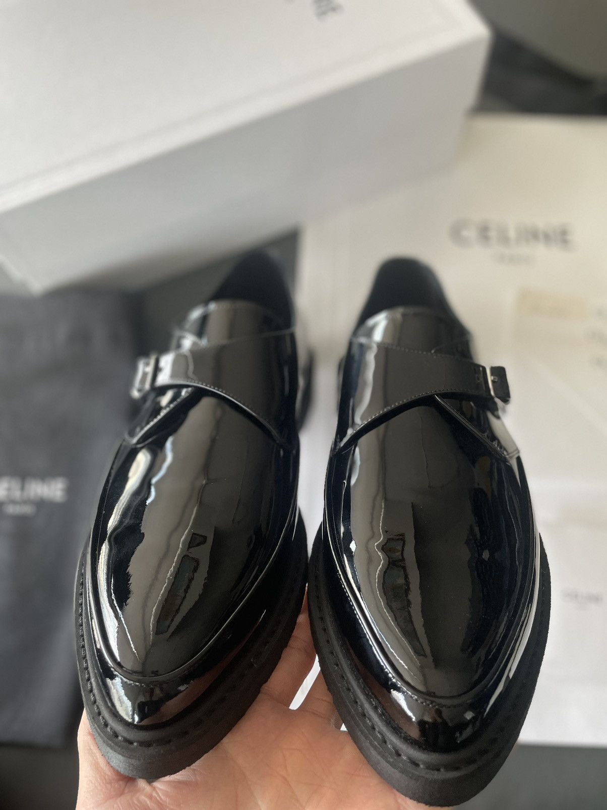Celine × Hedi Slimane Rare Brand New Hedi Super Runway Creeper Leather Loafer Size US 11 / EU 44 - 14 Thumbnail