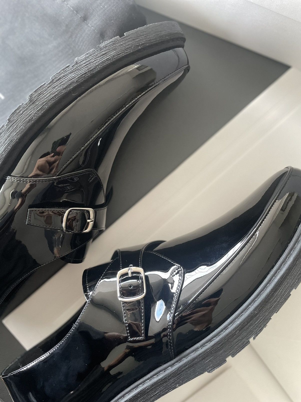 Celine × Hedi Slimane Rare Brand New Hedi Super Runway Creeper Leather Loafer Size US 10.5 / EU 43-44 - 13 Thumbnail