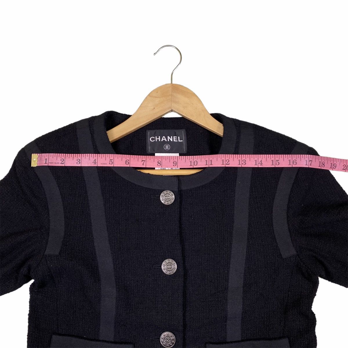 Chanel CHANEL 2013 Spring Summer Black Tweed Coat Jacket Size M / US 6-8 / IT 42-44 - 18 Thumbnail
