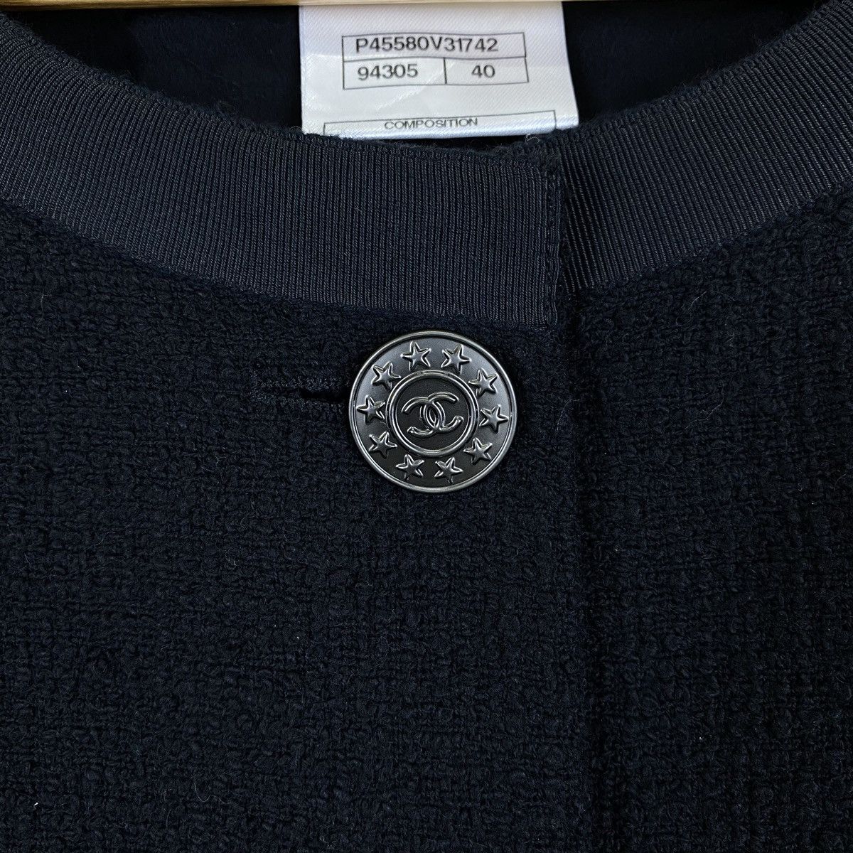 Chanel CHANEL 2013 Spring Summer Black Tweed Coat Jacket Size M / US 6-8 / IT 42-44 - 13 Thumbnail
