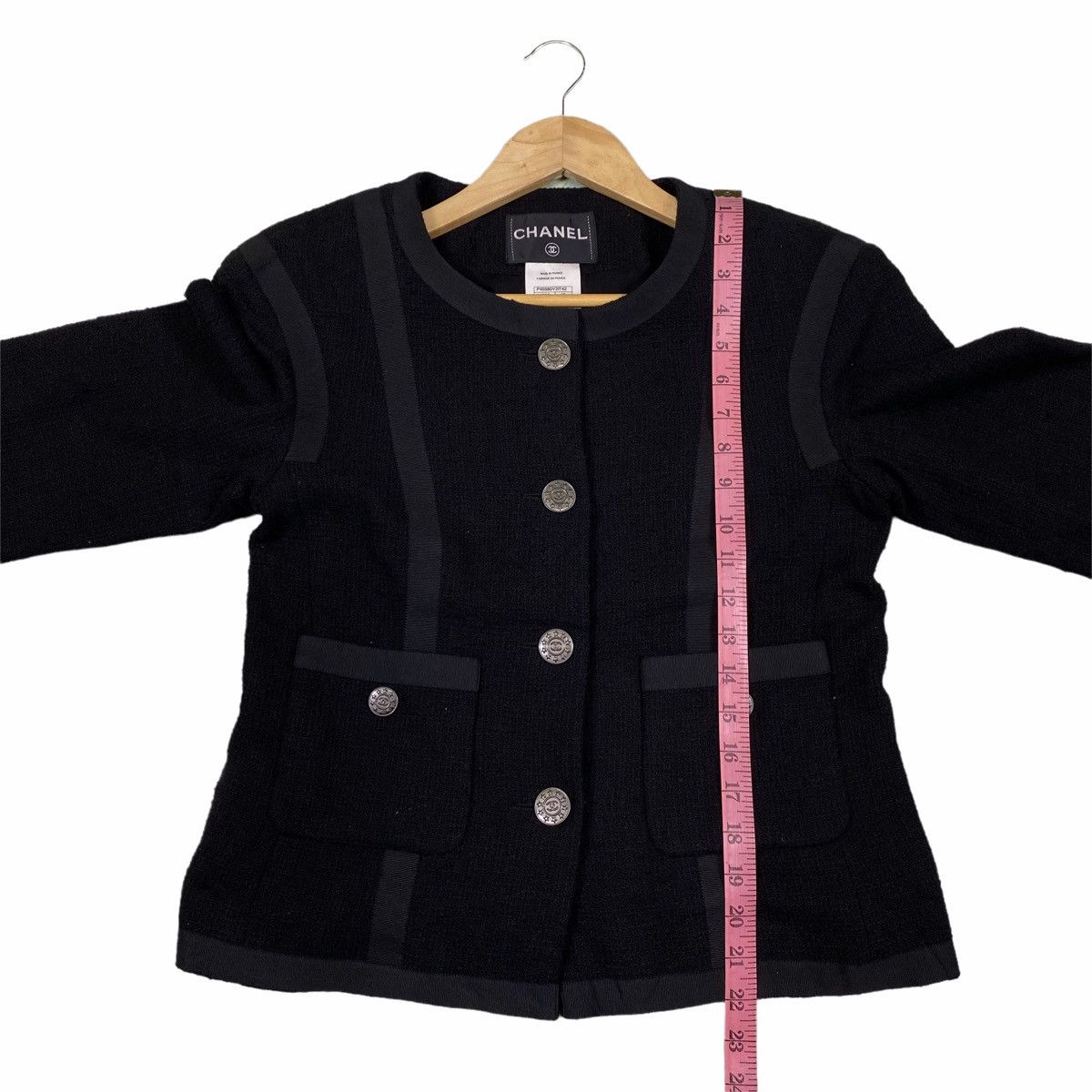 Chanel CHANEL 2013 Spring Summer Black Tweed Coat Jacket Size M / US 6-8 / IT 42-44 - 17 Thumbnail