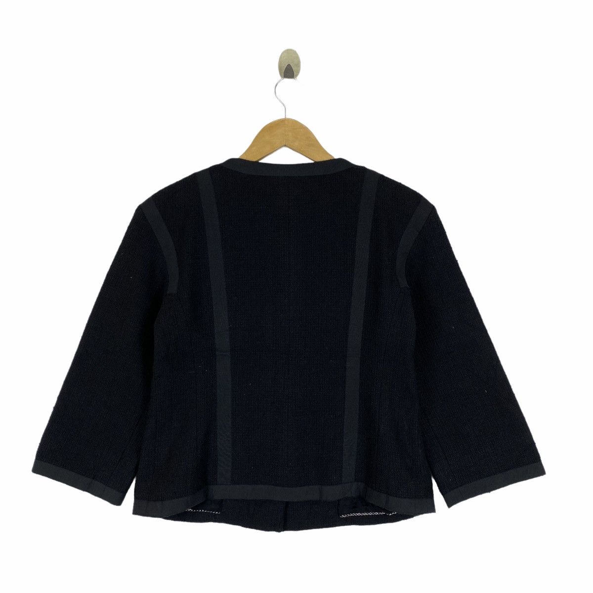 Chanel CHANEL 2013 Spring Summer Black Tweed Coat Jacket Size M / US 6-8 / IT 42-44 - 2 Thumbnail