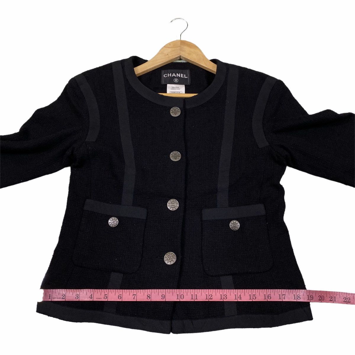 Chanel CHANEL 2013 Spring Summer Black Tweed Coat Jacket Size M / US 6-8 / IT 42-44 - 20 Thumbnail