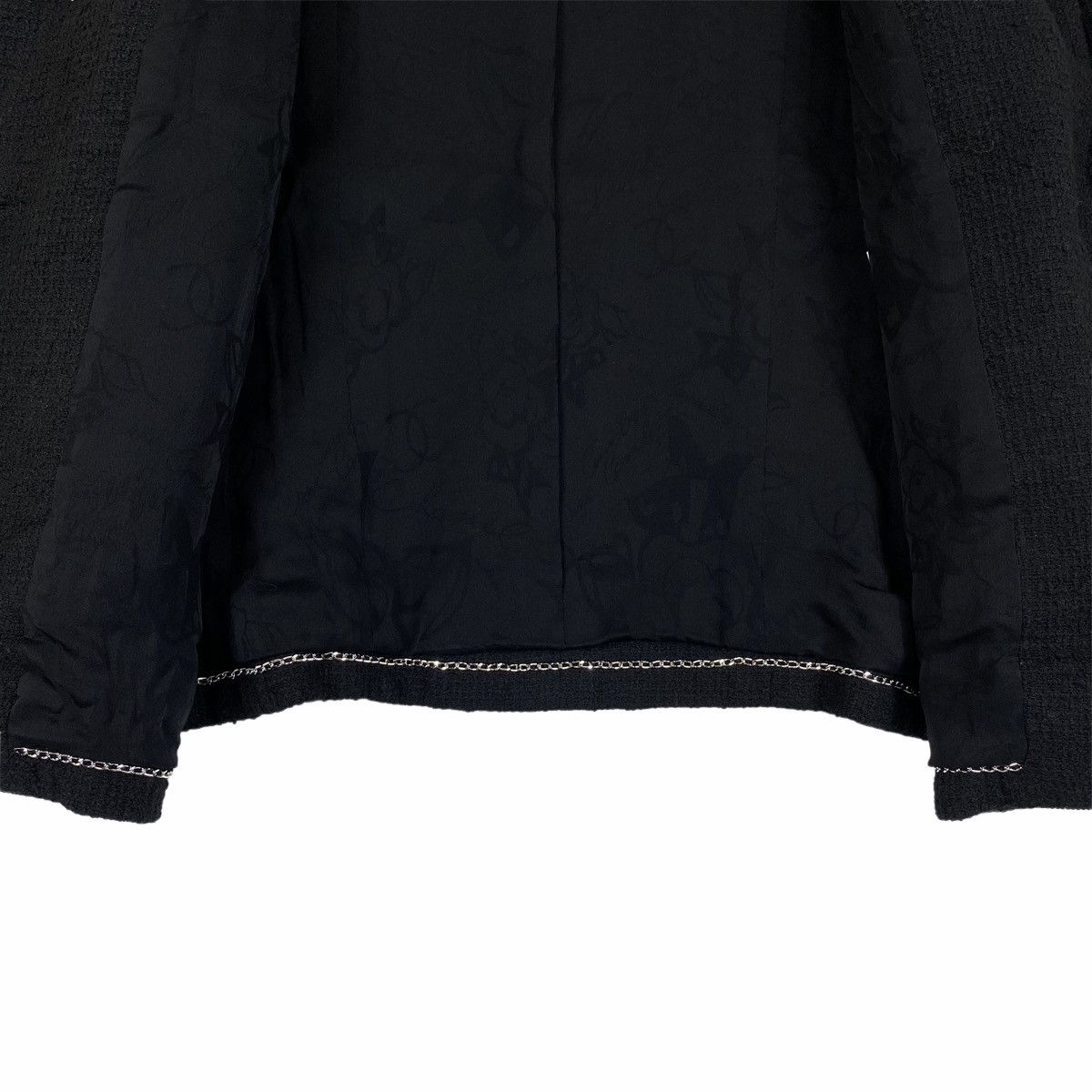 Chanel CHANEL 2013 Spring Summer Black Tweed Coat Jacket Size M / US 6-8 / IT 42-44 - 14 Thumbnail