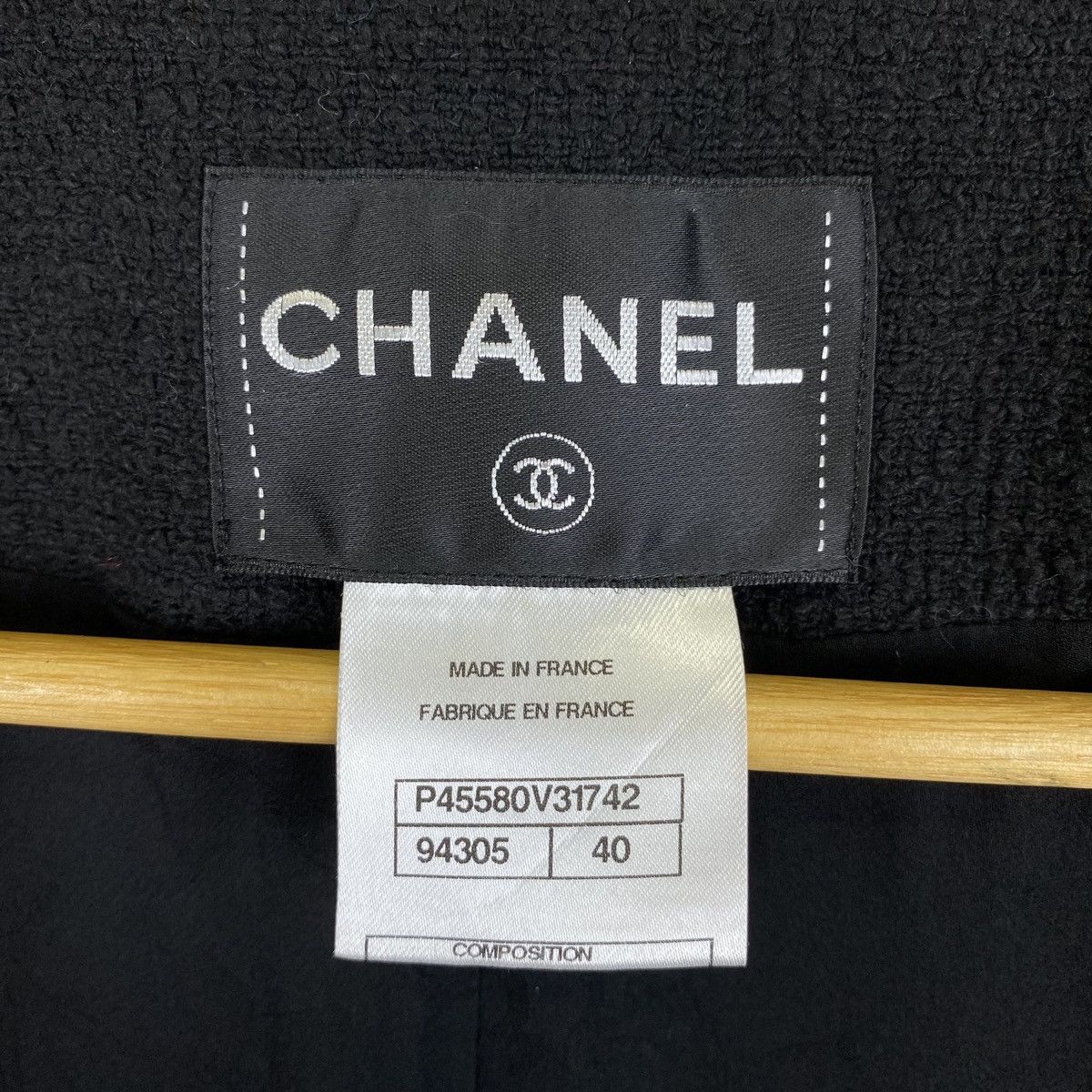 Chanel CHANEL 2013 Spring Summer Black Tweed Coat Jacket Size M / US 6-8 / IT 42-44 - 7 Thumbnail