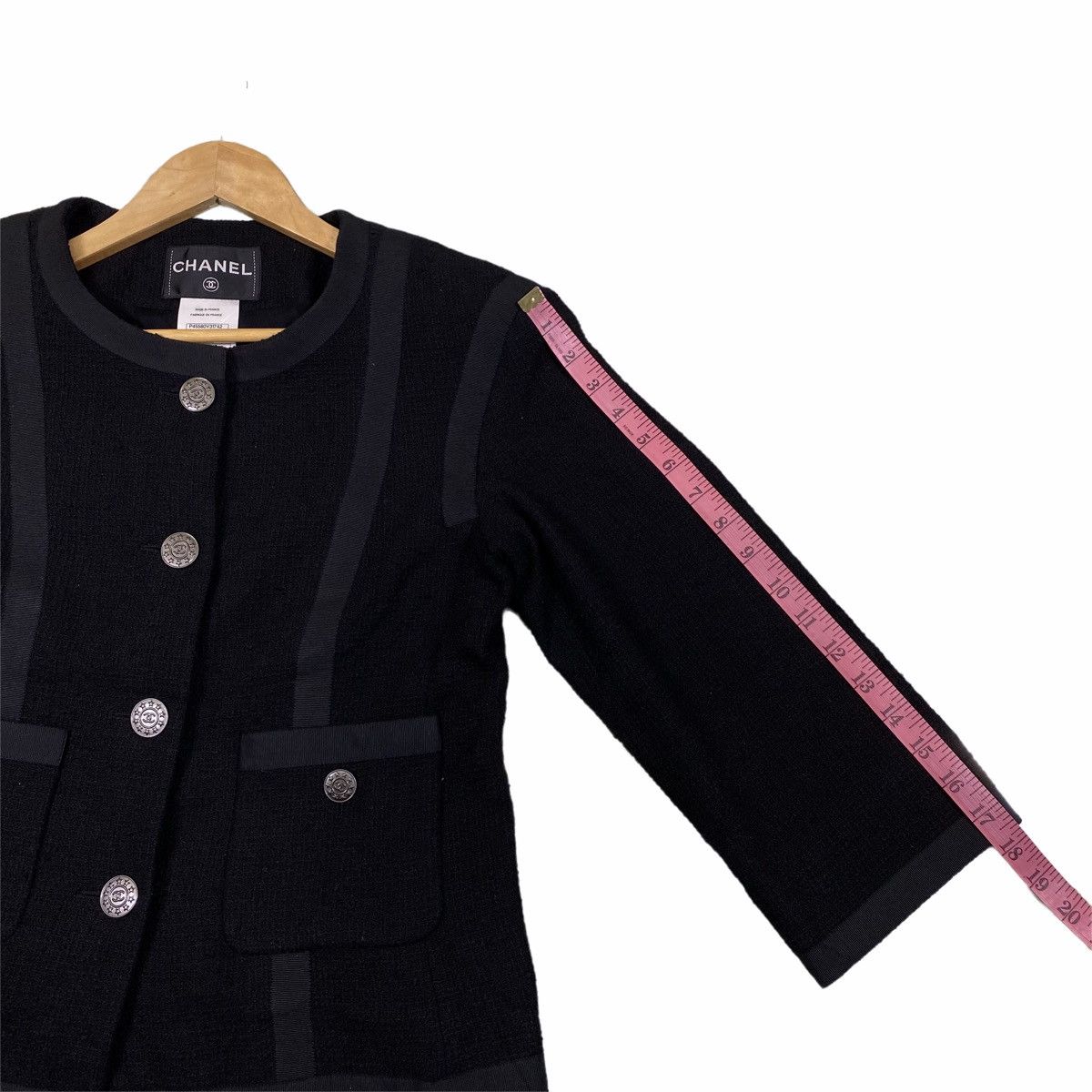 Chanel CHANEL 2013 Spring Summer Black Tweed Coat Jacket Size M / US 6-8 / IT 42-44 - 21 Thumbnail