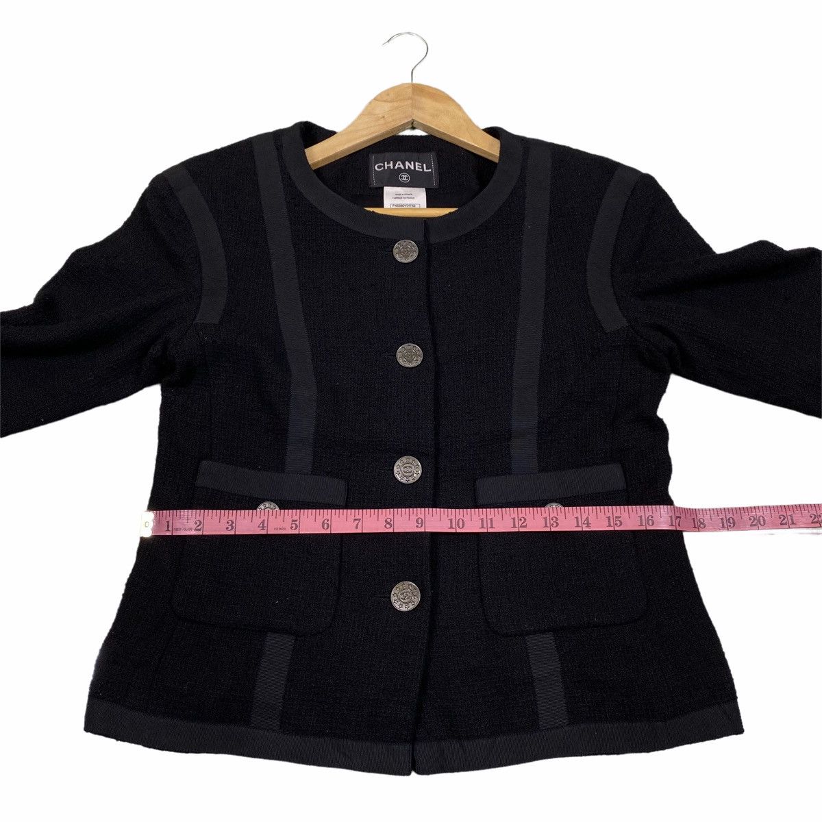 Chanel CHANEL 2013 Spring Summer Black Tweed Coat Jacket Size M / US 6-8 / IT 42-44 - 19 Thumbnail