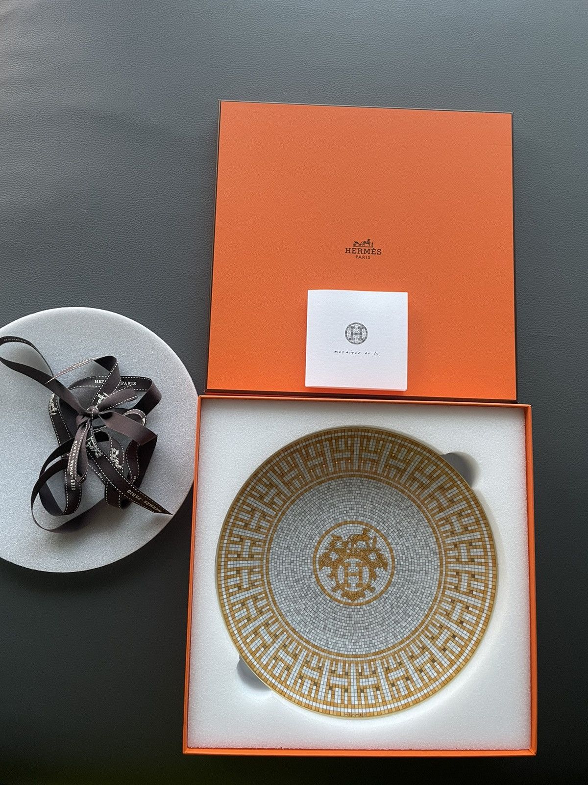 Hermes Brand New Limited H Logo Hermes Mosaique Plate Size ONE SIZE - 5 Thumbnail
