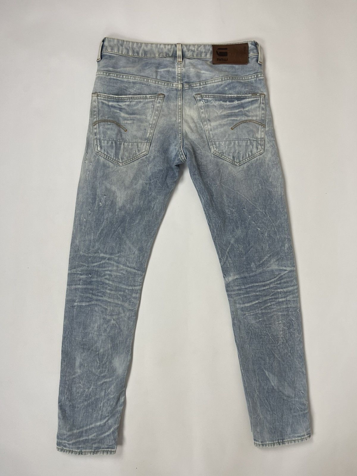 G-Star G-Star Raw 3301 Slim distressed faded denim jeans pants Size US 31 - 1 Thumbnail