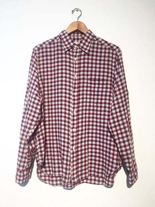 Billy Reid Red Plaid Button Up Size US M / EU 48-50 / 2 - 2 Preview