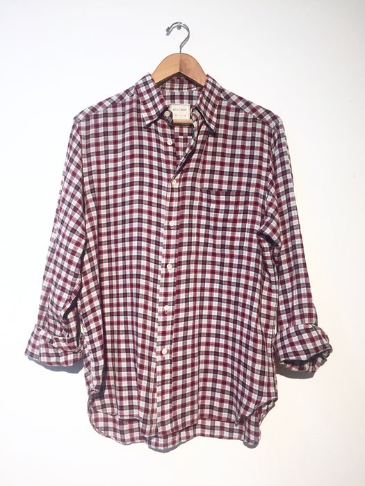 Billy Reid Red Plaid Button Up Size US M / EU 48-50 / 2 - 1 Preview