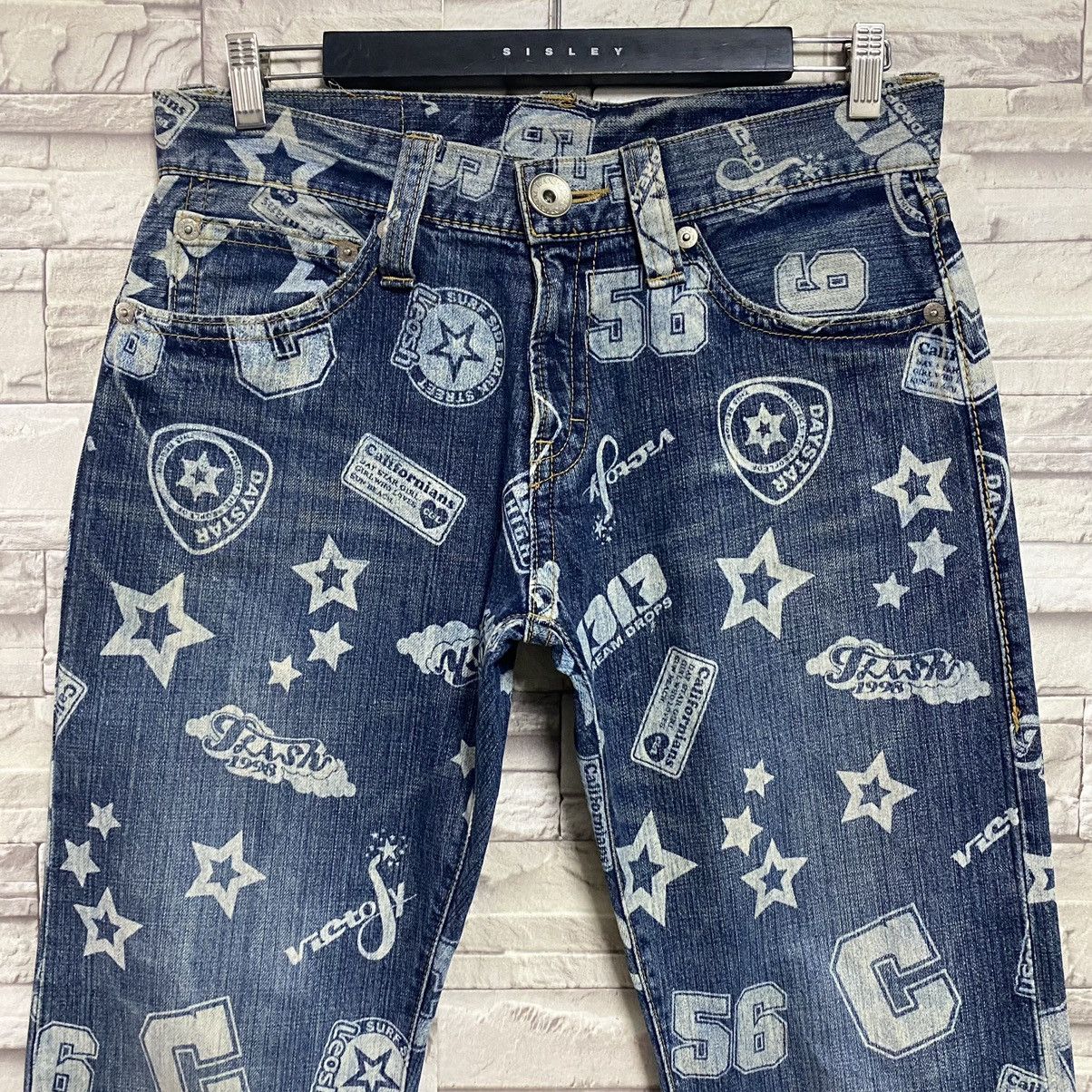 Japanese Brand Japanese Brand CO&LU Printed Denim Jeans Size US 31 - 4 Thumbnail