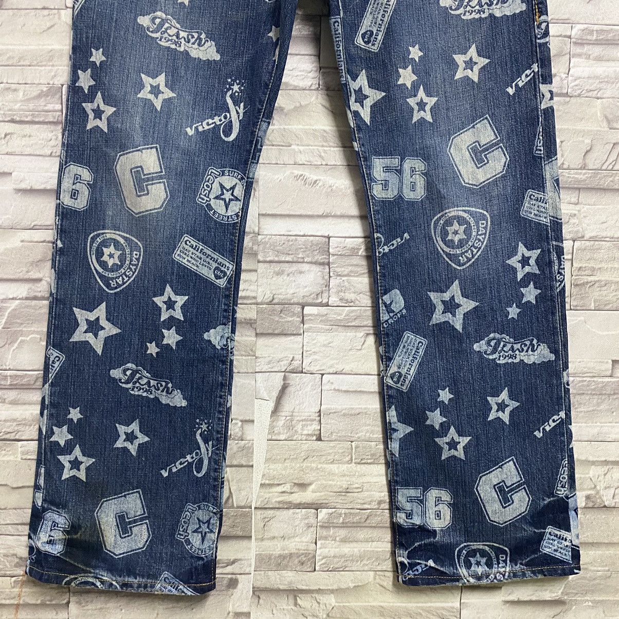 Japanese Brand Japanese Brand CO&LU Printed Denim Jeans Size US 31 - 5 Thumbnail