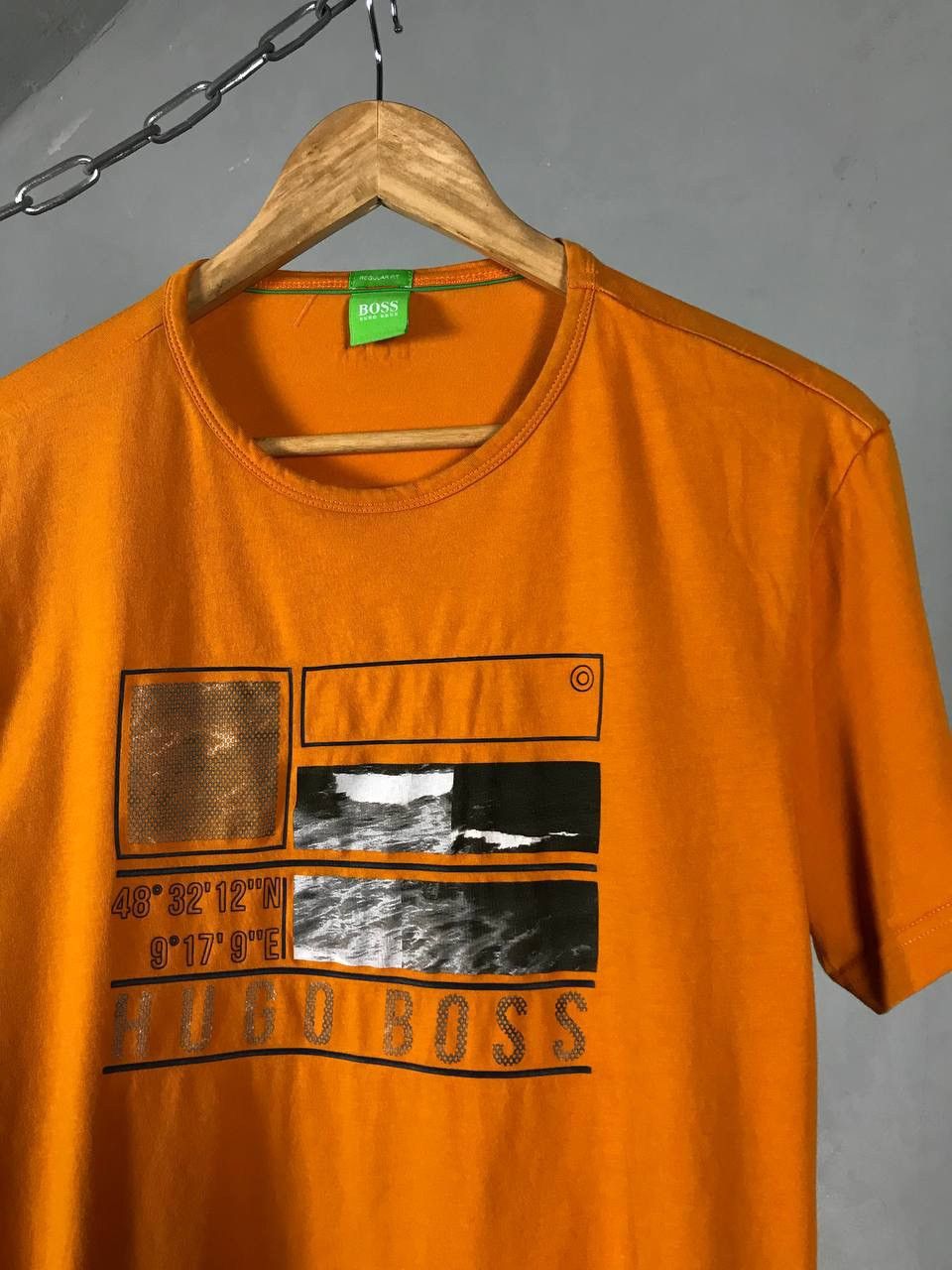 Hugo Boss Hugo Boss luxury streetwear orange tee Size US M / EU 48-50 / 2 - 2 Thumbnail
