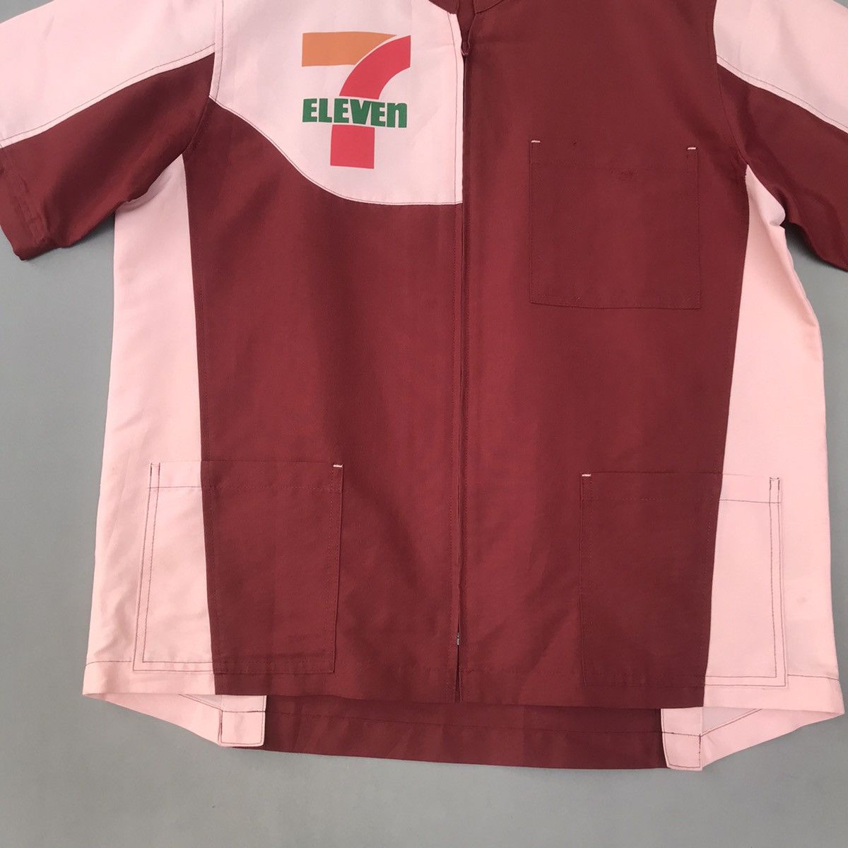Japanese Brand × Vintage 🔥90's Vintage 7 ELEVEN Uniform Workwear Zipper Jacket Size US M / EU 48-50 / 2 - 3 Thumbnail
