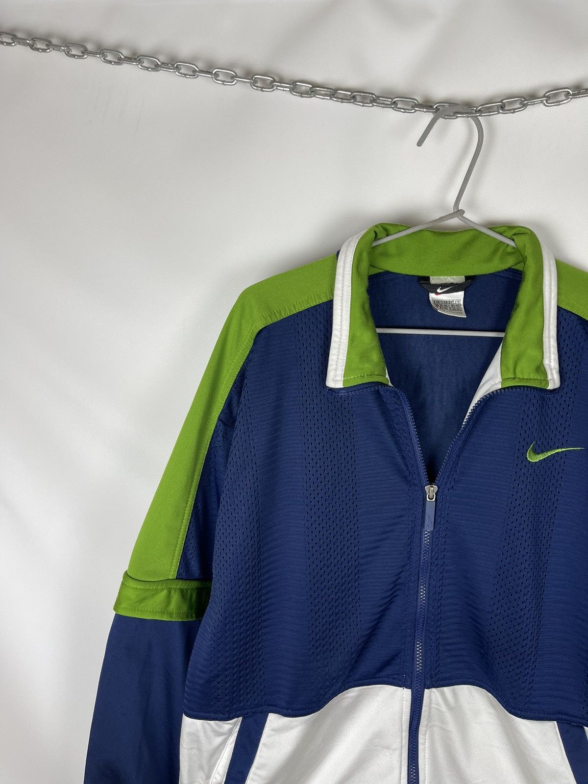 Nike Nike vintage 90s big logo swoosh track top jacket Size US M / EU 48-50 / 2 - 3 Thumbnail