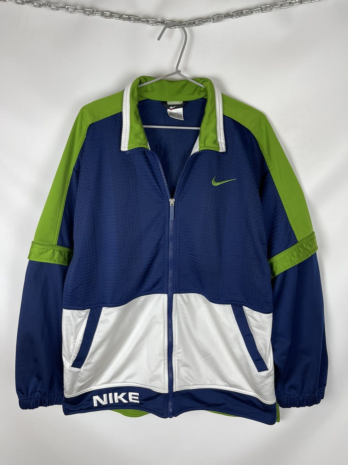 Nike Nike vintage 90s big logo swoosh track top jacket Size US M / EU 48-50 / 2 - 1 Thumbnail