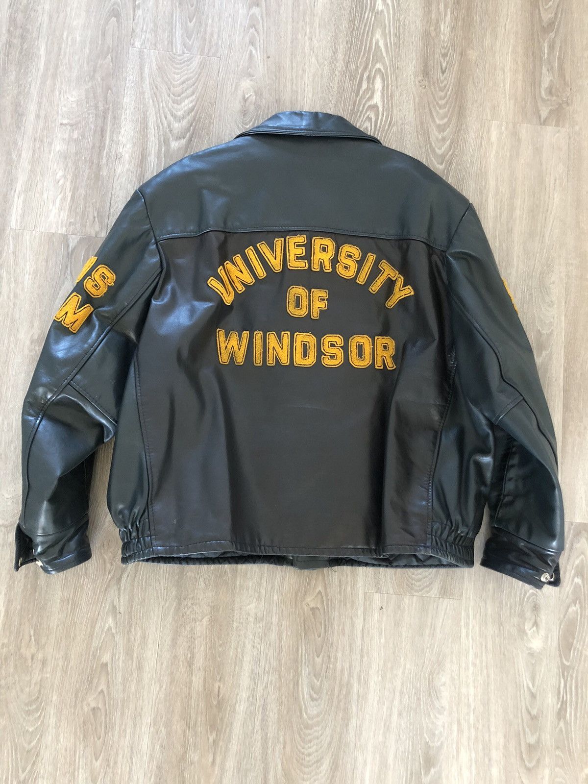 Streetwear Varsity Jacket Vintage University of Windsor Class of 1993 leather jacket Grailed