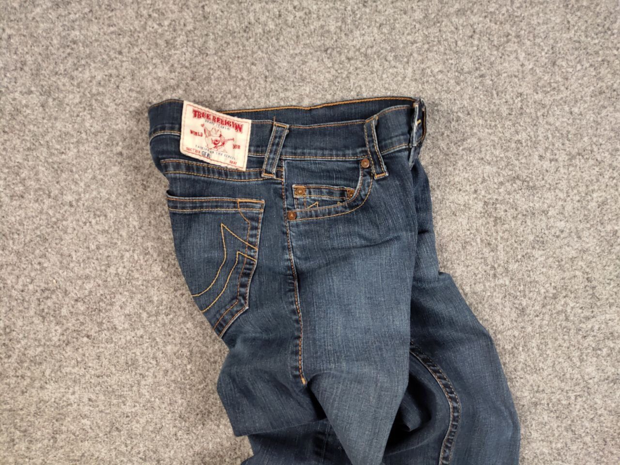 True Religion Vintage 90's True Religion Made in USA Blue Denim Jeans Size US 30 / EU 46 - 16 Thumbnail