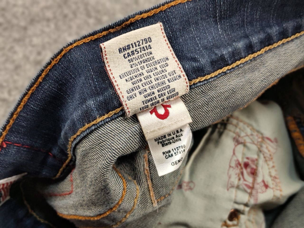 True Religion Vintage 90's True Religion Made in USA Blue Denim Jeans Size US 30 / EU 46 - 18 Thumbnail