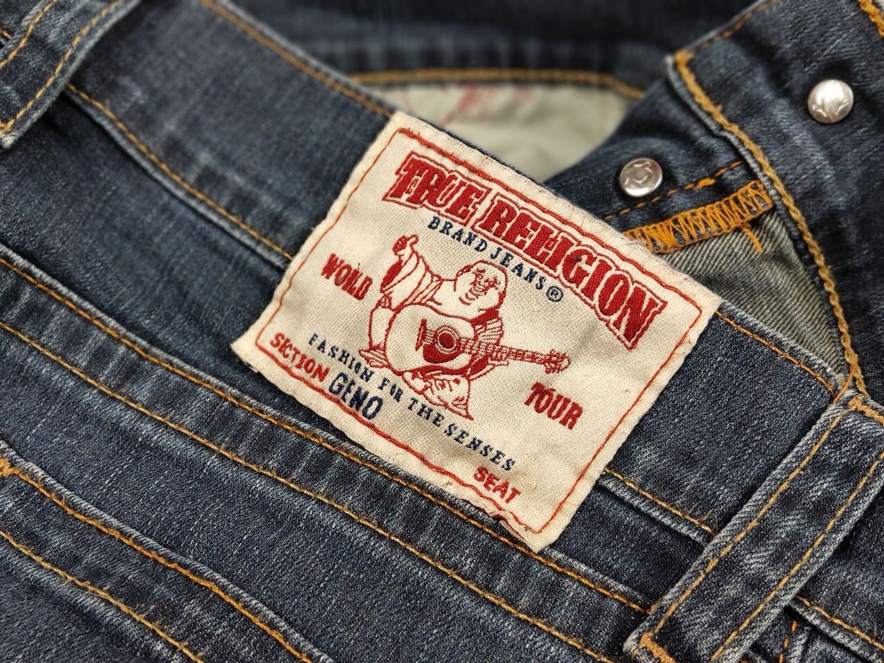 True Religion Vintage 90's True Religion Made in USA Blue Denim Jeans Size US 30 / EU 46 - 17 Thumbnail