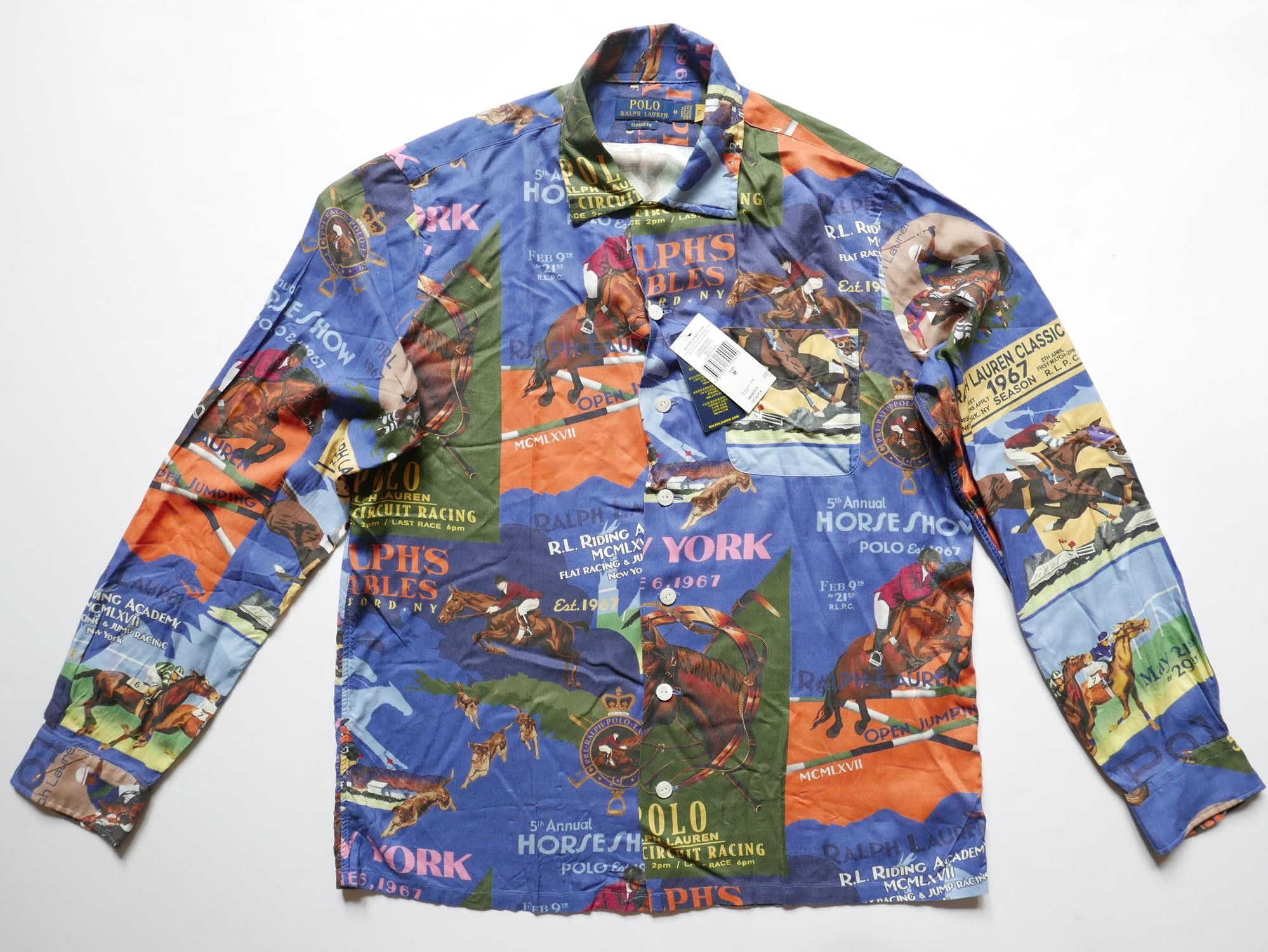 Polo Ralph Lauren Shirt Equestrian Horse Racing NWT XL