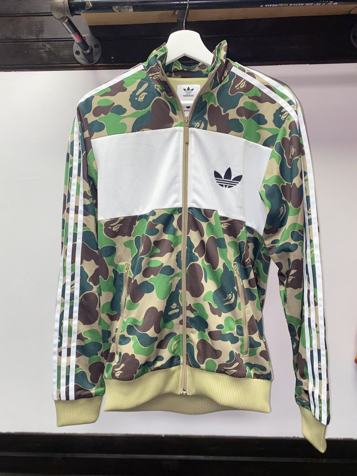 Bape x adidas abc camo track sale jacket green