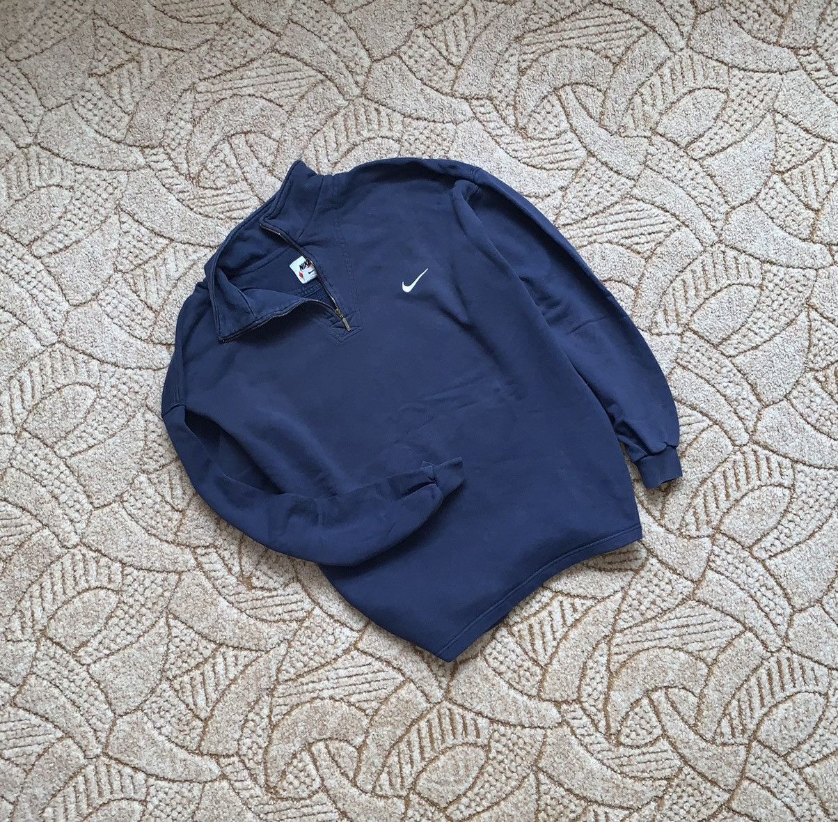 Mens sweatshirt 1/3 zip Nike 90s swoosh vintage y2k size xl