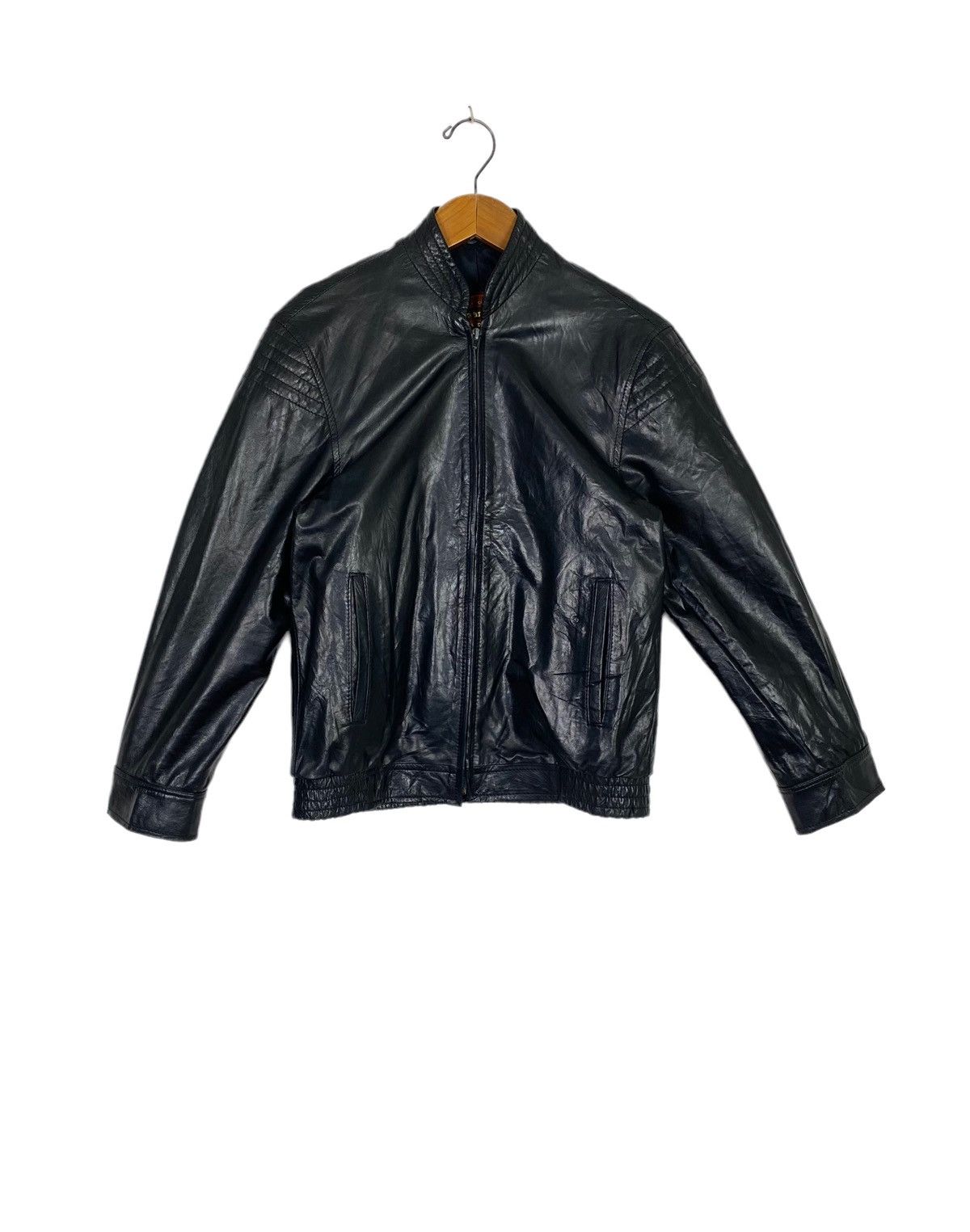 Vintage Vtg 70’ Stewart Hunt Sydney Leather Jacket Opti Zipper Size S / US 4 / IT 40 - 1 Thumbnail