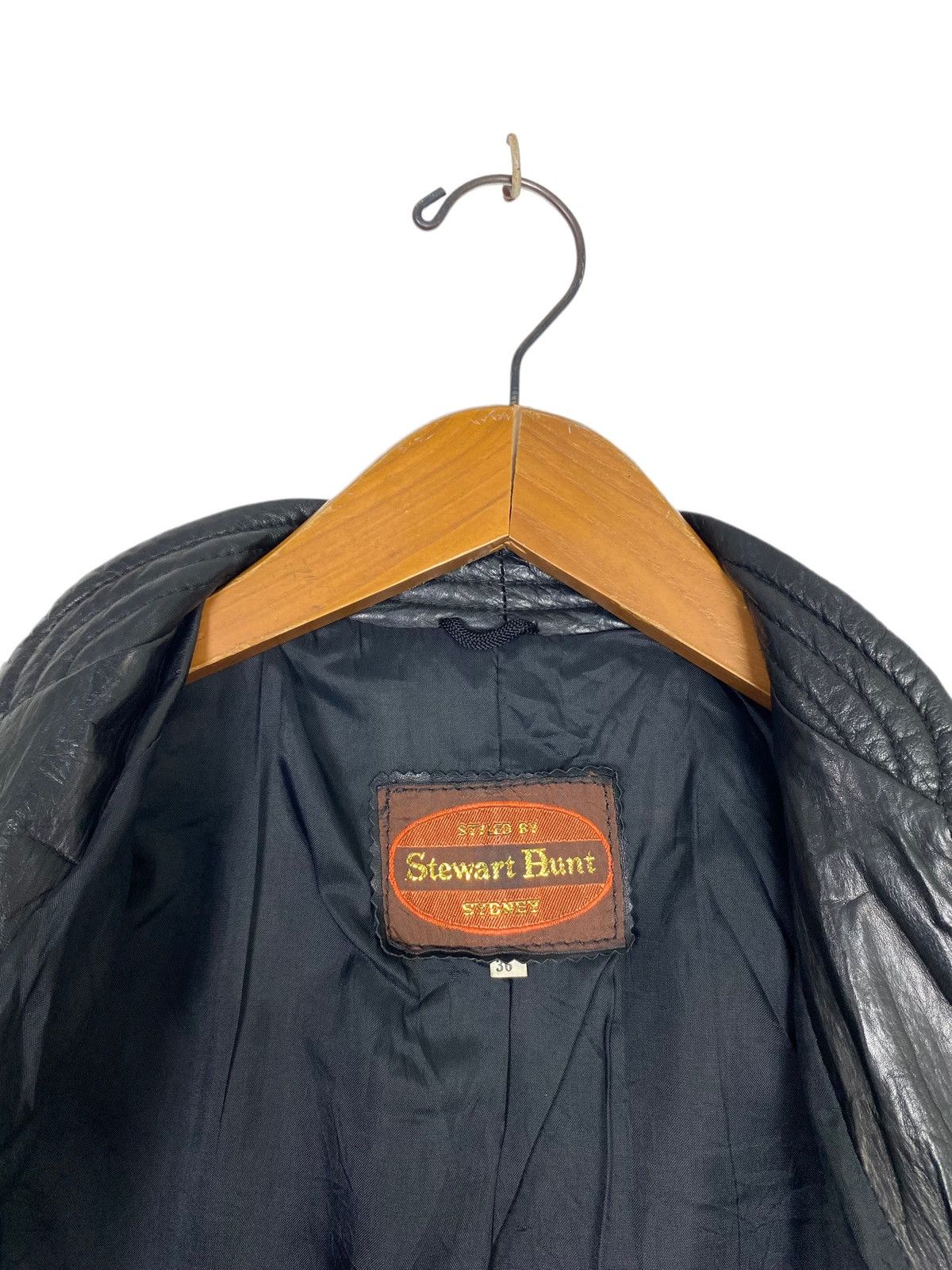Vintage Vtg 70’ Stewart Hunt Sydney Leather Jacket Opti Zipper Size S / US 4 / IT 40 - 5 Thumbnail
