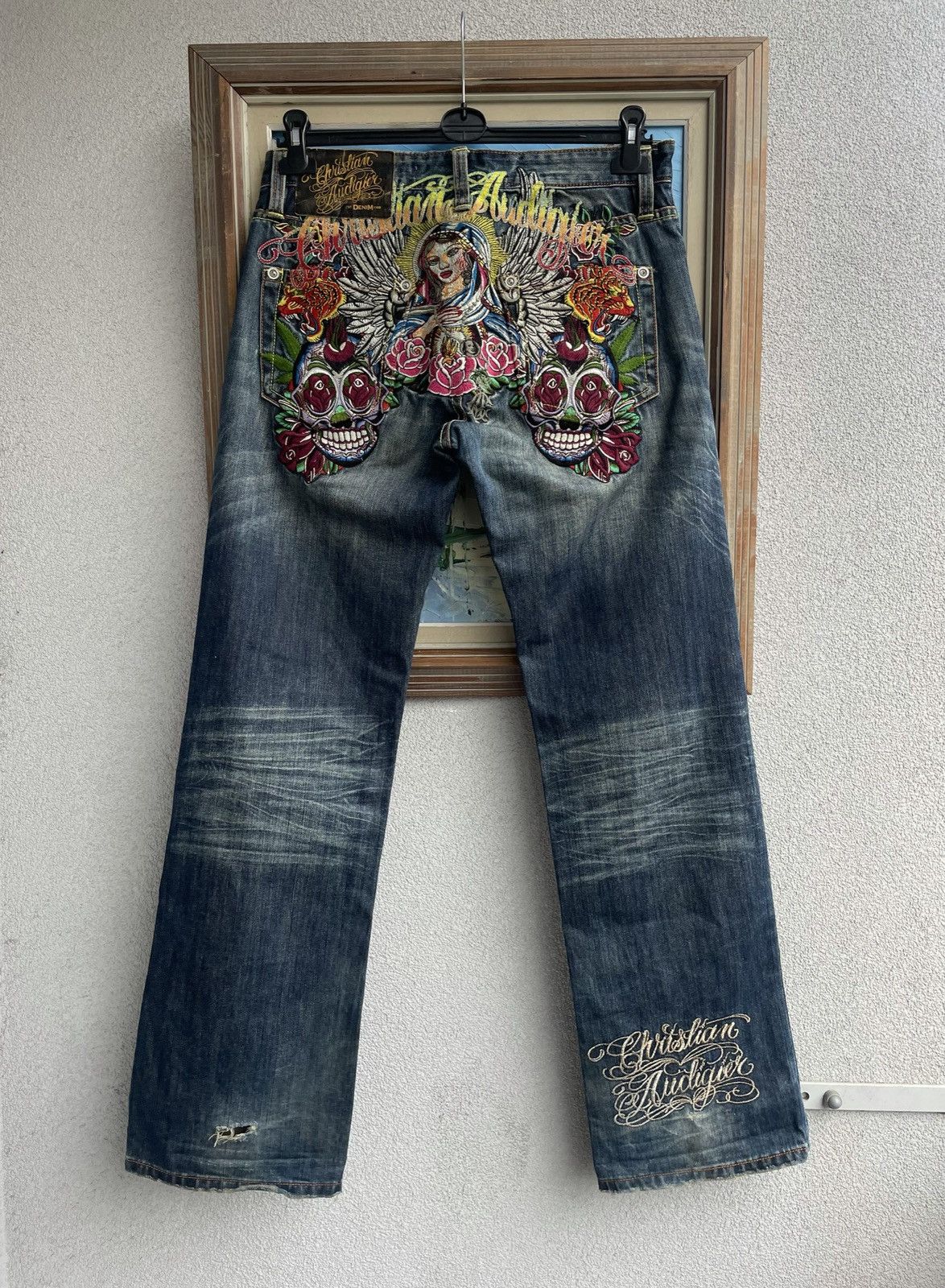 Vintage Christian Audigier Vintage Y2k Denim Pant Rare Hype Ed Hardy ...