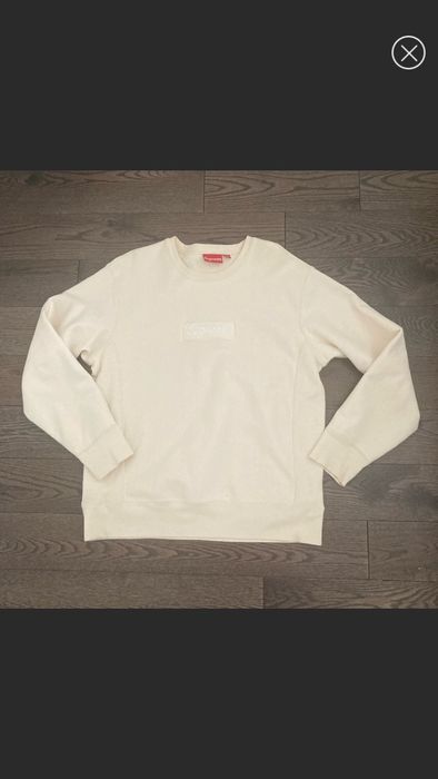 Supreme box best sale logo crewneck natural