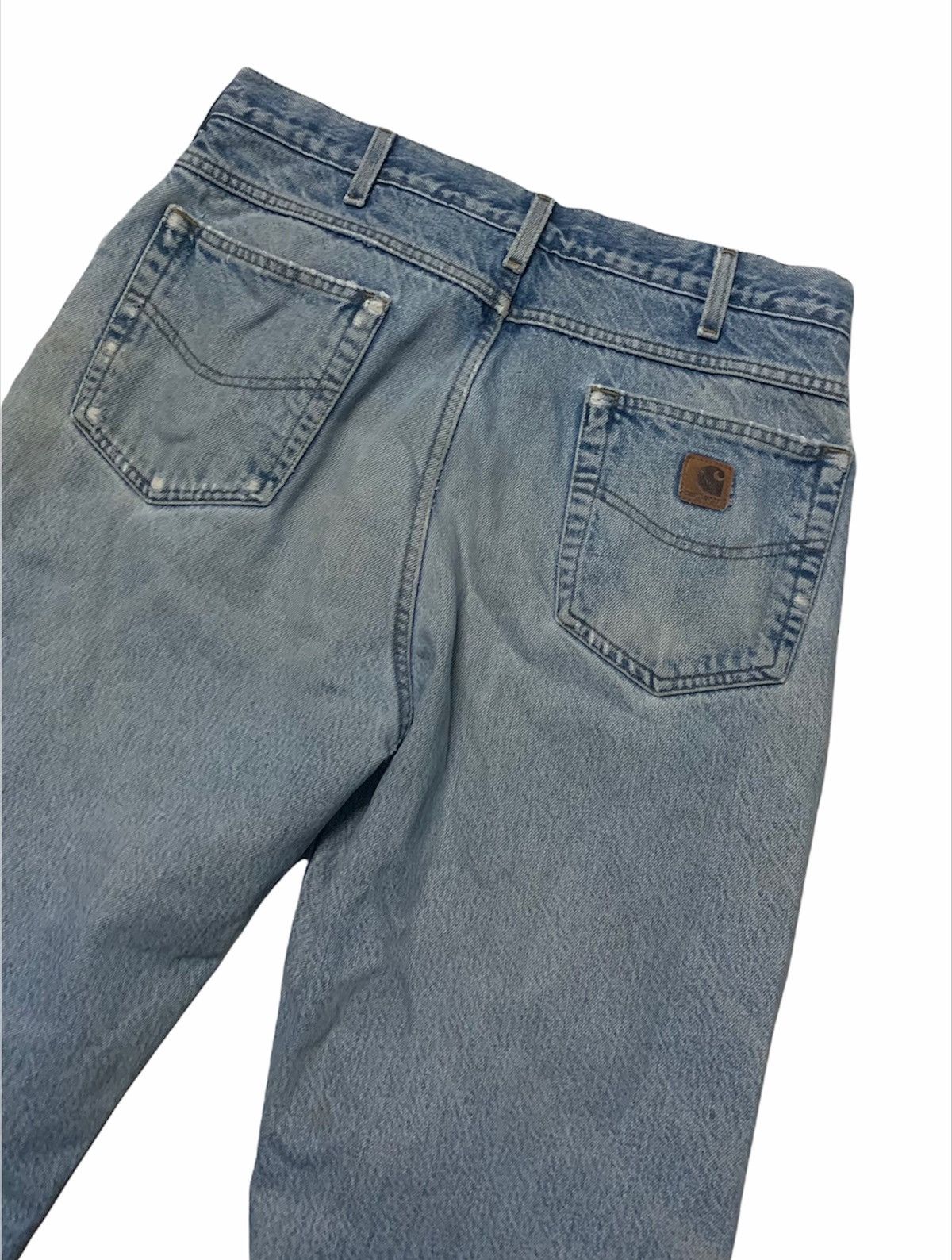 Carhartt × Vintage VINTAGE CARHARTT FLEECE WARM LINED RIPPED DENIM Size US 35 - 7 Thumbnail