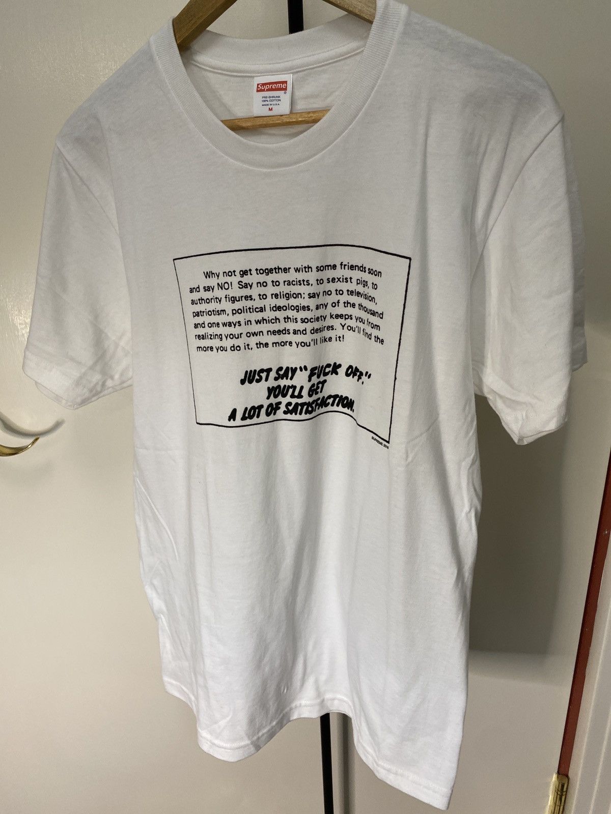 Supreme say no tee on sale