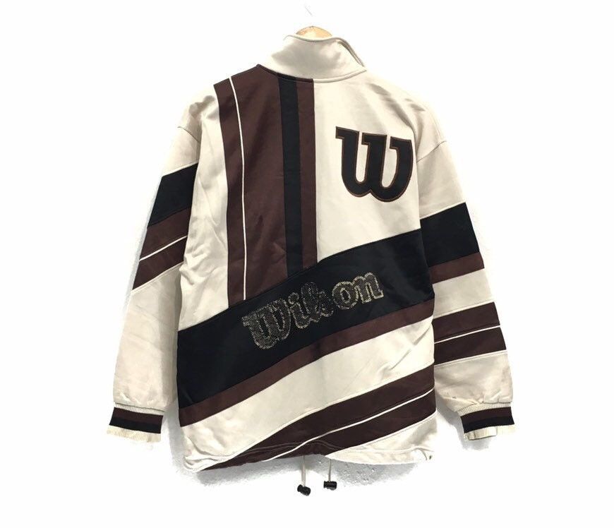 Wilson Multicolor Zipped Up Sweatshirt Big Logo Spell Out